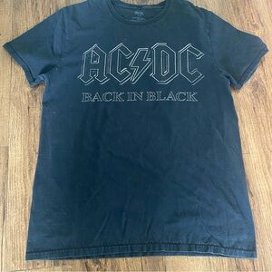 AC/DC Black Graphic T-Shirt L